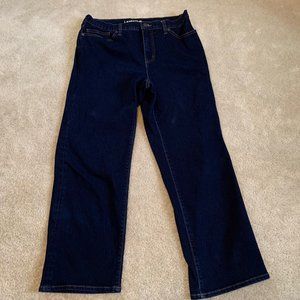 Land's End Petite High Rise Straight Leg Five Pocket Jeans Size 8